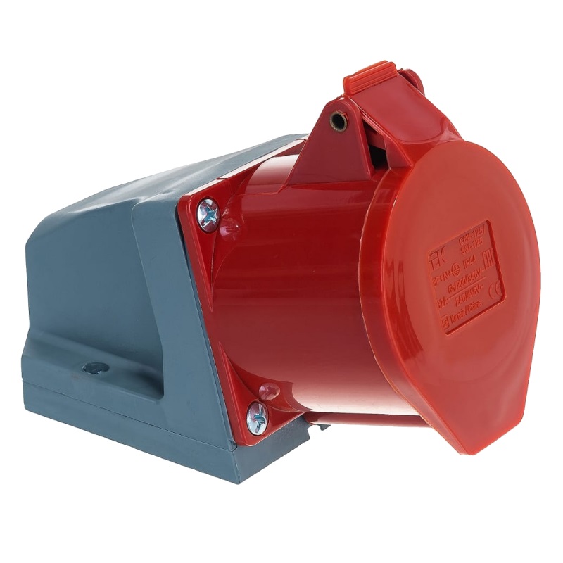 Розетка наружной установки IEK ССИ-125 (32 А, 380 В, 3P+PE+N, IP44) PSR12-032-5 в Костроме