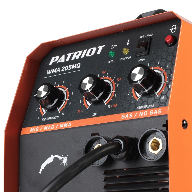 Полуавтомат сварочный инверторный Patriot WMA 205MQ 605302155, MIG/MAG/MMA в Коврове