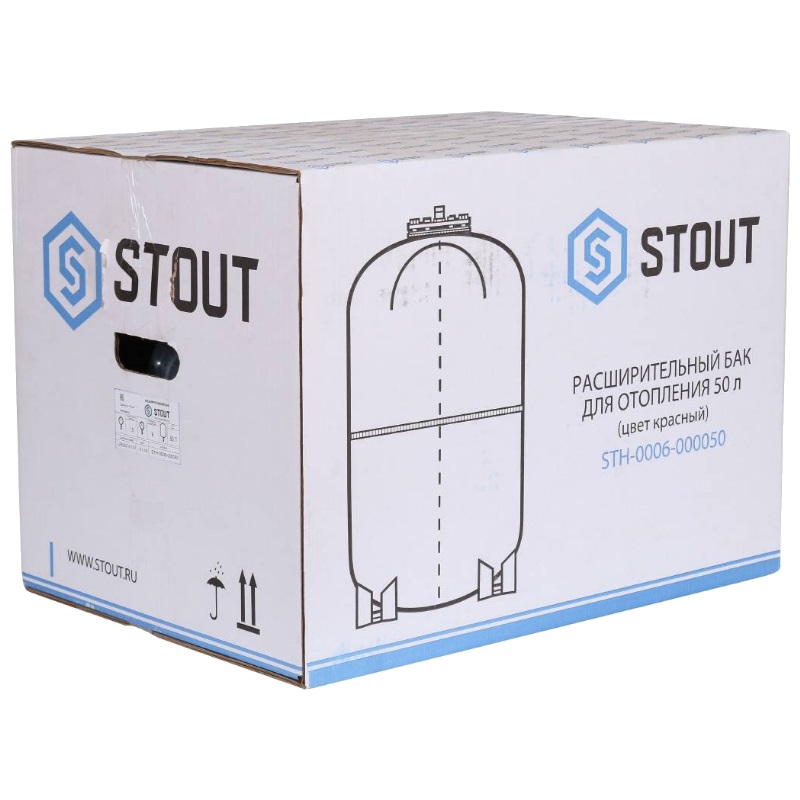 Расширительный бак Stout STH-0006-000050, на отопление 50 литров