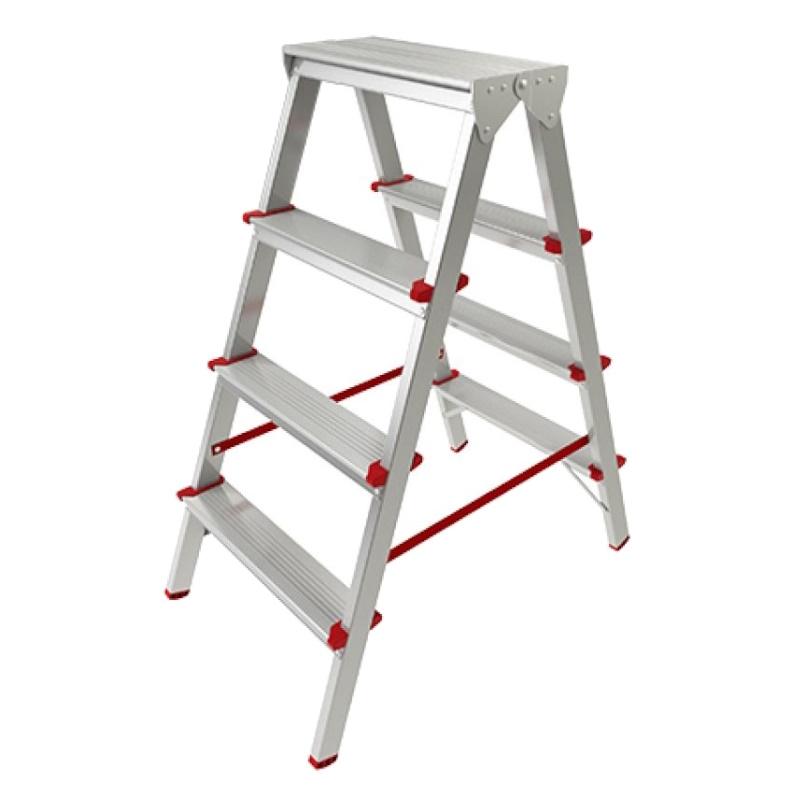 Лестница-стремянка Pro Startul ST9941-04, алюминиевая, двухсторонняя, 88 см, 4 ступеней, 3,4кг  в Ярославле