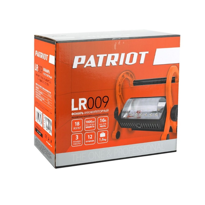 Аккумуляторный фонарь переносной Patriot LR 009 UES