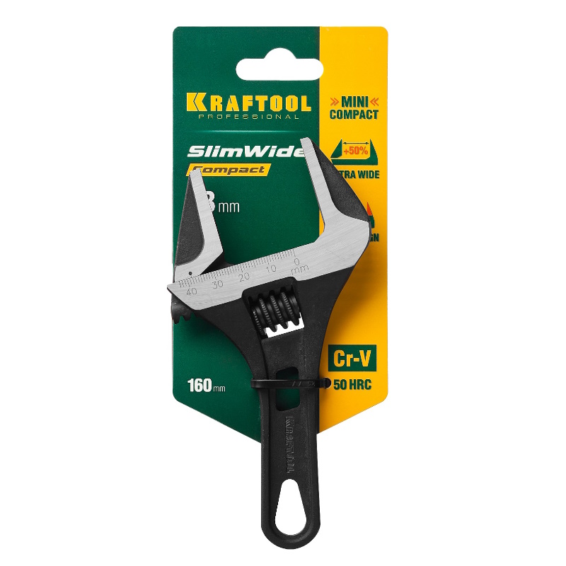Ключ разводной Kraftool SlimWide-K 27266-25, 160/43 мм