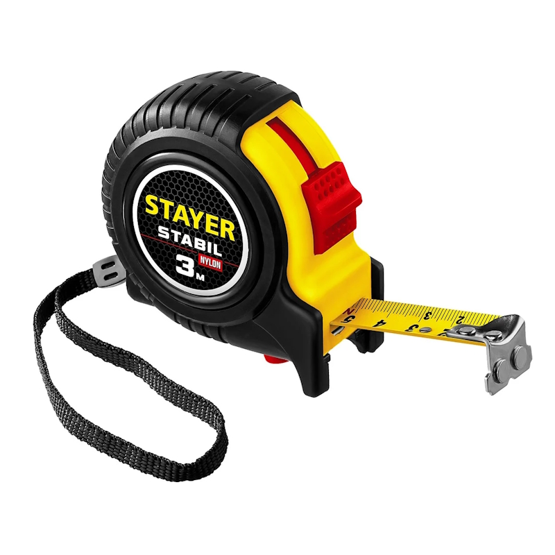 Рулетка профессиональная Stayer STABIL 34131-03, с двухсторонней шкалой, магнитный зацеп 3 м х 16 мм в Череповце