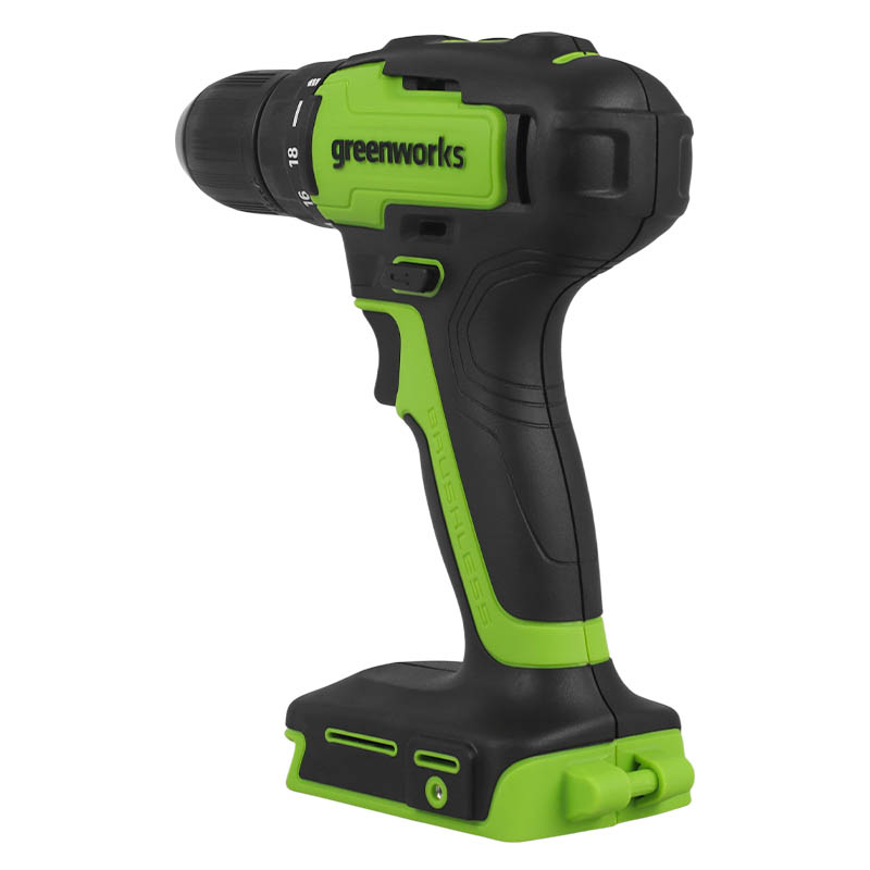 Дрель-шуруповерт аккумуляторная Greenworks GD24DD35 3704007 24В, без АКБ и ЗУ в Туле