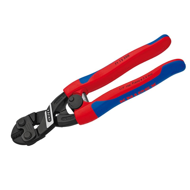 Болторез ручной KNIPEX KN-7112200 CoBolt® (черненый, 200 mm, компактный, применение по стали до 3.6 мм)
