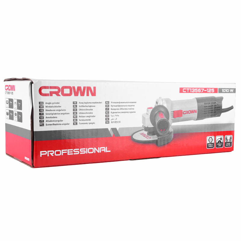 Угловая шлифмашина (болгарка) Crown CT13567-125, 125 мм, 1010 Вт в Рыбинске