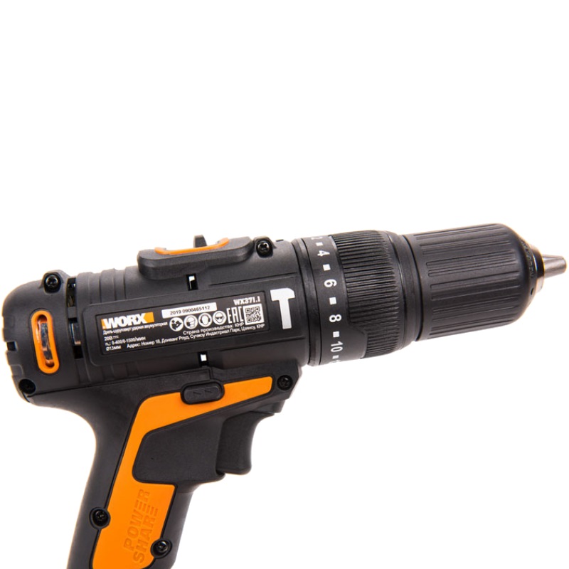 Дрель-шуруповерт WORX WX371.1 ударная аккумуляторная  2Ач x2, кейс в Иваново