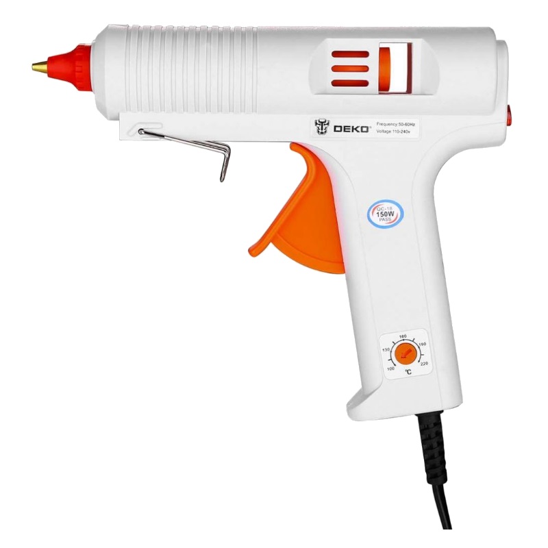 Термопистолет клеевой Deko DKGG110 SET 1 063-4972 (110Вт, с функцией THERMAL CONTROL + набор клеевых стержней 11мм, 2 шт.)
