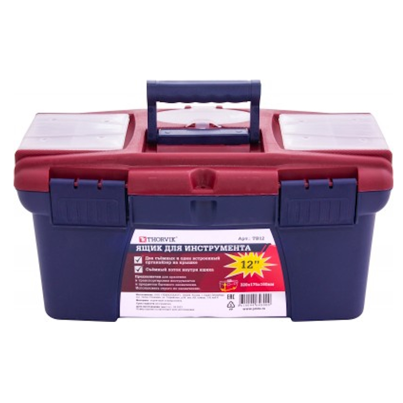 Ящик для инструмента Thorvik TB12 053804, 12", пластиковый, 320х175х160 мм в Муроме