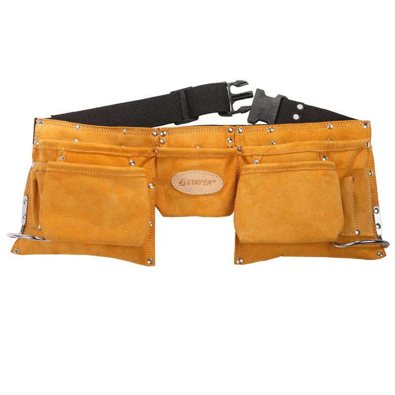 Пояс для инструментов Stayer Professional 38520, кожаный, 11 карманов, 2 скобы 38520 в Туле