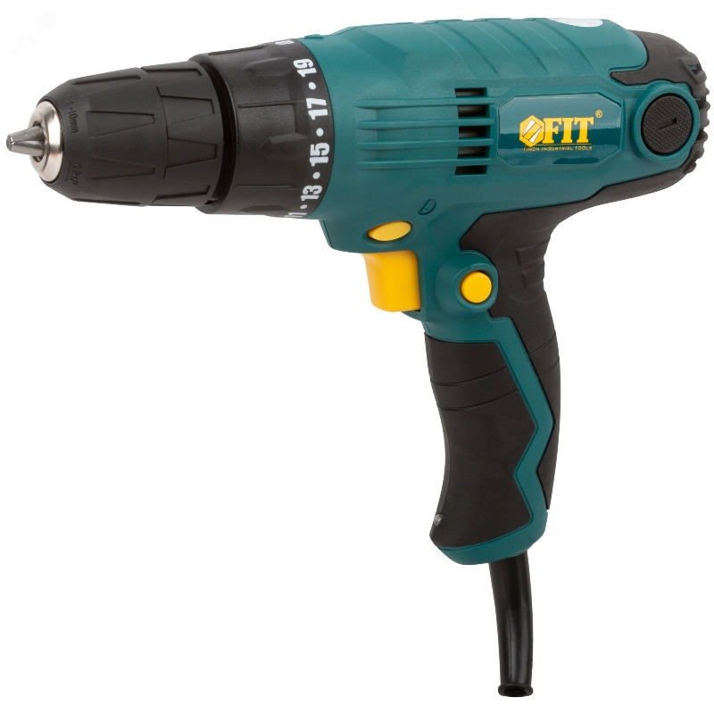 Дрель-Шуруповерт электрическая Fit 80008 300 Вт 0-750 обмин БзП 10 мм рез накл 22 Нм 191 БС щеток 12 кг 4640₽