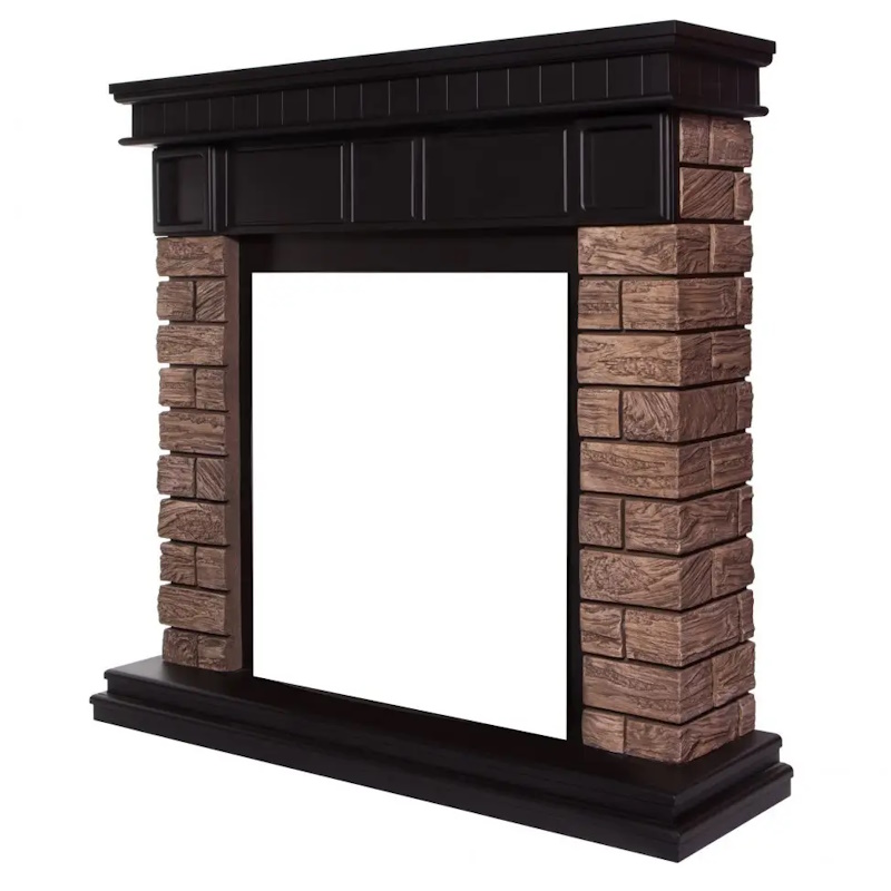 Портал Firelight Bricks Wood Classic НС-1525999, камень коричневый, шпон темный дуб в Иваново