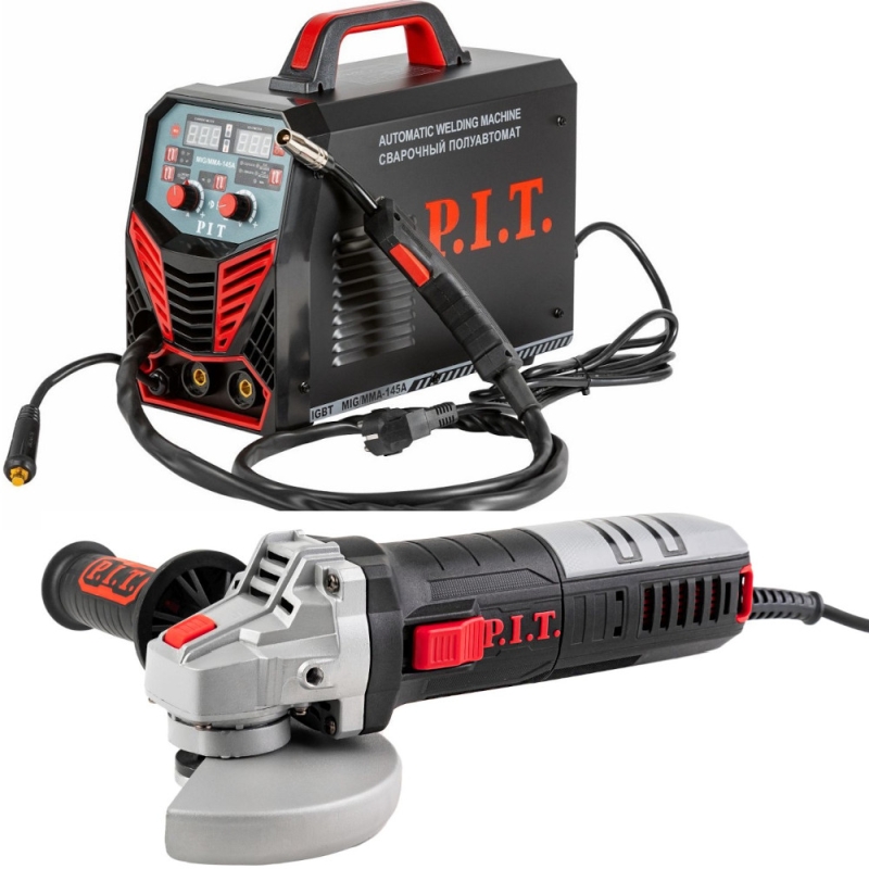 Промо-набор PIT PMIG145-С2 полуавтомат PMIG145-С2 УШМ PWS125-C5 12400₽