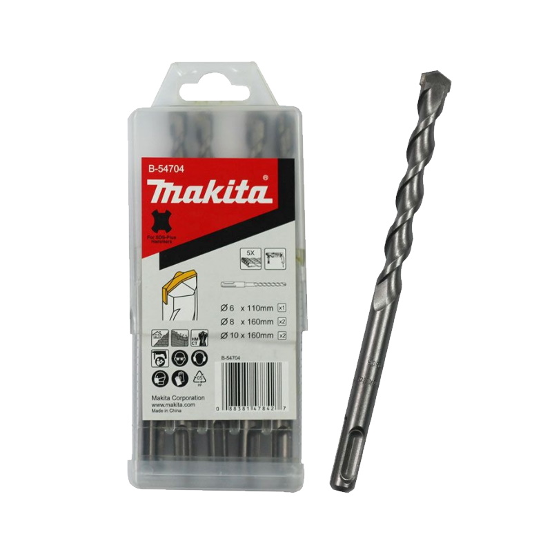Перфоратор Makita HR2630 + набор буров Makita B-54704 в кейсе, с защитной муфтой, с виброзащитой в Иваново