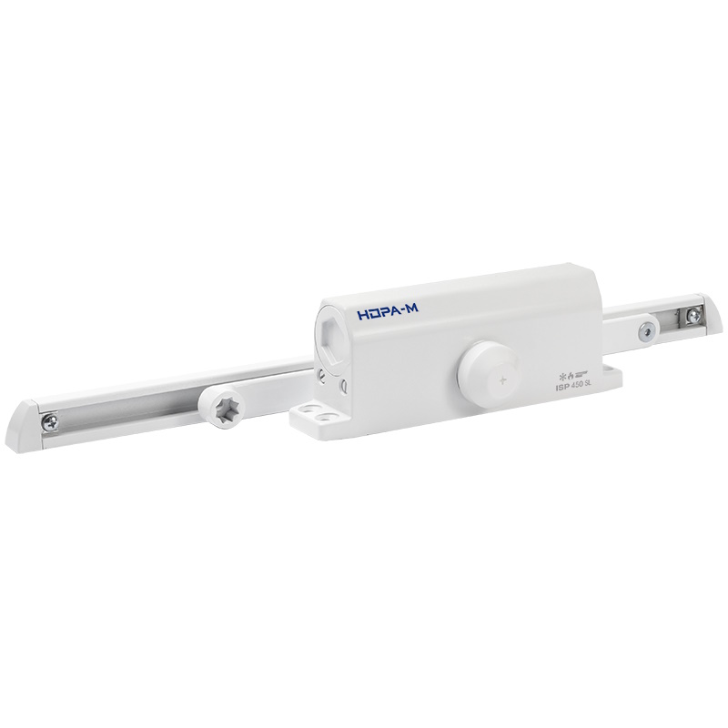 Доводчик дверной Нора-М ISPARUS 450 Slider 19302, от 110 до 150 кг, белый, со скользящей тягой в Иваново