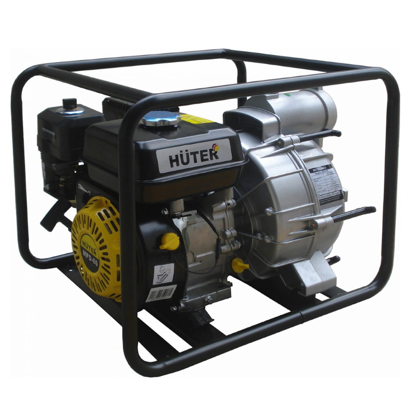 Бензиновая мотопомпа Huter MPD-80 OHV 70/11/4 для дренажа вод из канализации (допустимый диаметр частиц 5мм)