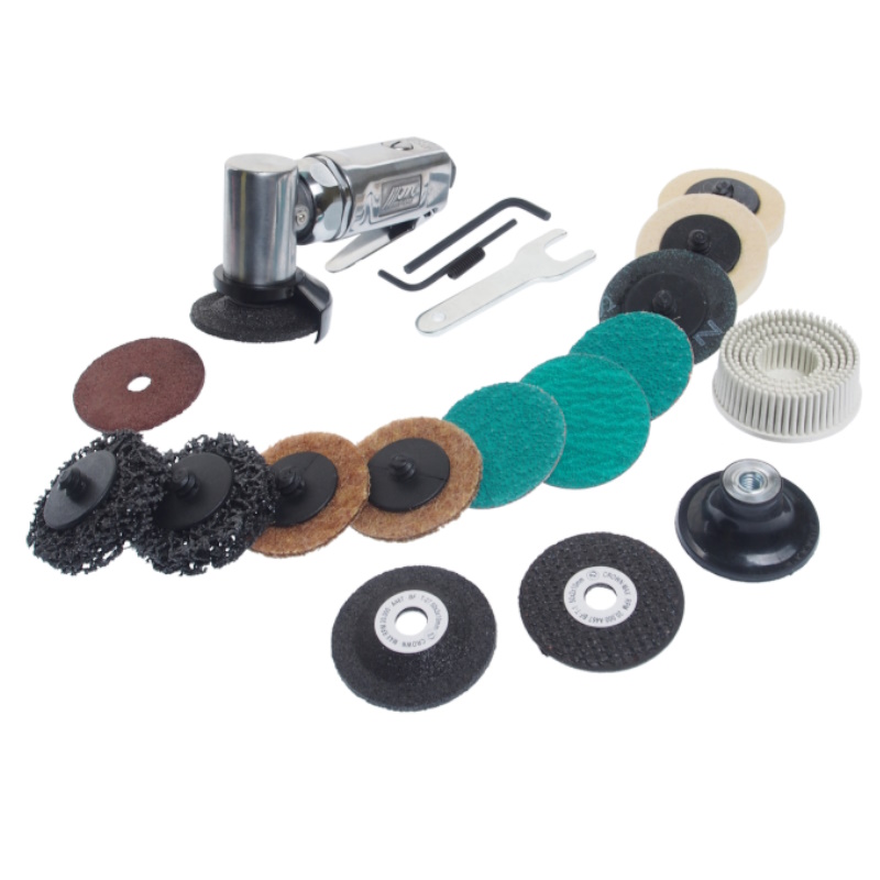 Болгарка пневматическая JTC JTC-5005K 2 с комплектом насадок 17 предметов