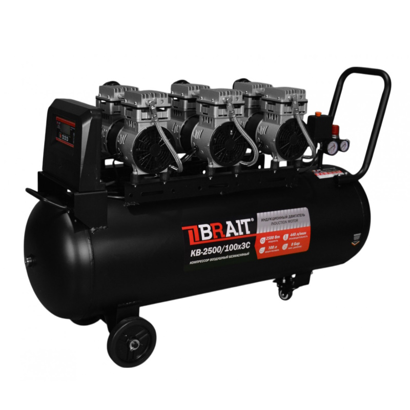 Компрессор воздушный Brait KB-2500/100X3C 20.01.045.043, с контроллером в Костроме
