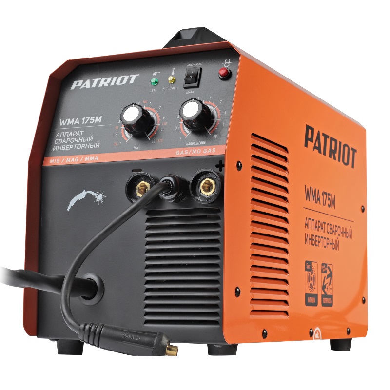 Полуавтомат сварочный инверторный Patriot WMA 175M 605302150, MIG/MAG/MMA в Ярославле