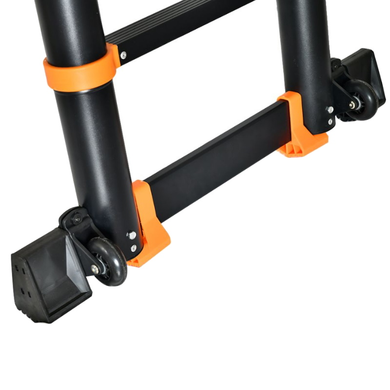 Лестница телескопическая Startul BLACK LINE ST9932-058, 2-х секционная, алюминиевая, 290/580 см, 2х7 ступеней, 19.2 кг в Ярославле