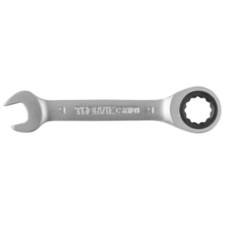 Ключ гаечный Thorvik CSRW09 053518 комбинированный трещоточный короткий 9 мм 182₽