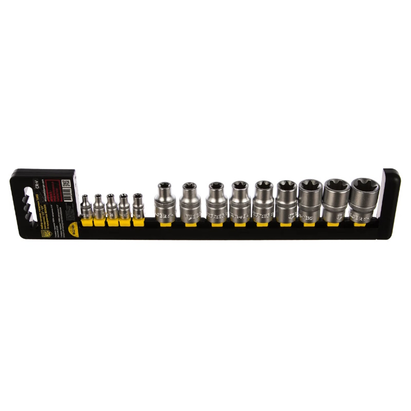 Набор головок торцевых Berger BG2165, 1/2DR- 1/4DR, TORX, 14 предметов