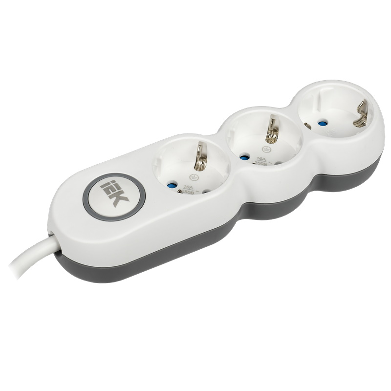 Удлинитель IEK WYP53-16-03-05-ZK 3х5 м с заземлением 16 А IP20 Uno У03В 2PPE 250 В 3х15 1045₽