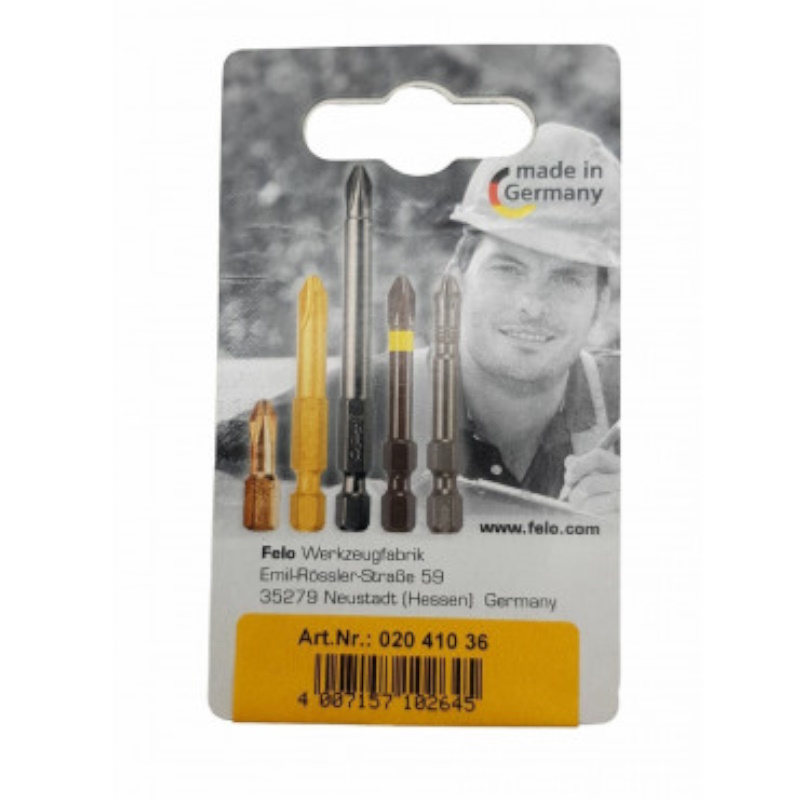 Бита Плоская шлицевая Felo Industrial 02041036, 4,0X0,8X25, 2 шт. в блистере (Германия) в Твери