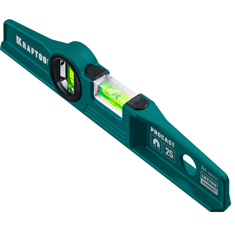 Уровень Kraftool "SUPERKRAFT-M" 34717-025, литой, 2 ампулы, 0,5 мм/м, 250 мм в Кинешме