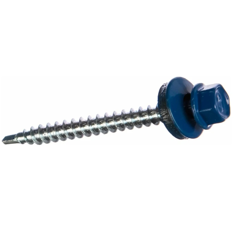 Саморез кровельный Starfix SMC3-98685-300, 5.5х19 мм цинк, шайба с прокл., PT3, RAL 5005 (300 шт в карт. уп.) в Угличе