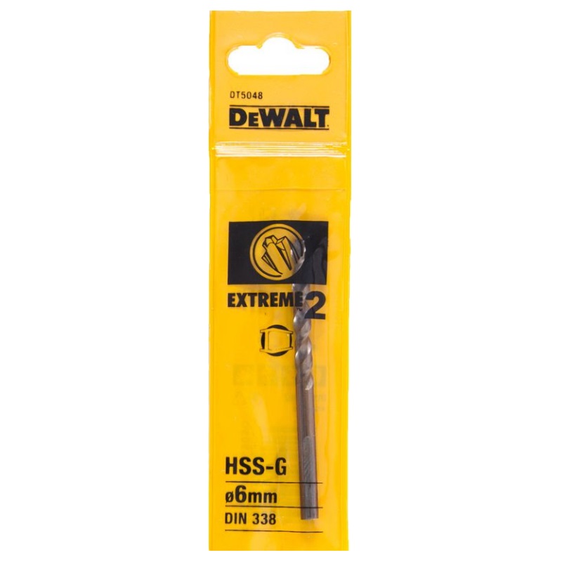 Сверло по металлу DeWalt Extreme 2 DT5048-QZ, HSS-G, 6х93х57 мм в Рыбинске