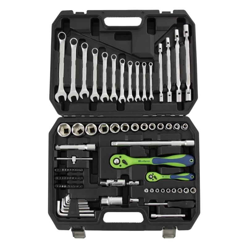 Набор инструментов Сибртех 13529, 1/2", 1/4", CrV, 89 предметов в Рыбинске