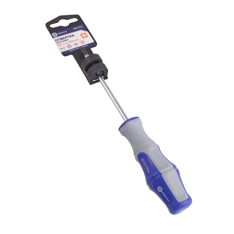 Отвертка Ultra Grip PH-1 х 100 мм CR-V Кобальт 646-331 в Череповце