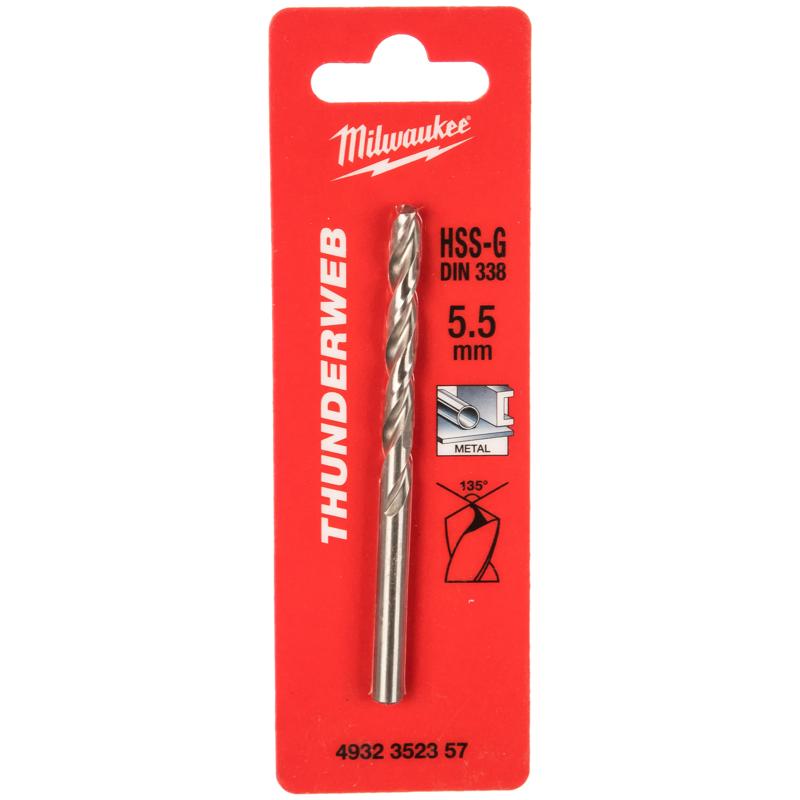 Сверло по металлу Milwaukee Thunderweb 4932352357, HSS-G, 5.5x93 в Иваново