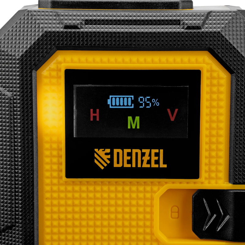 Лазерный уровень мультипризменный Denzel DLV 360-4T 350815, 30 м, зеленый луч, Li-Ion 2,4 Aч, штатив в Твери