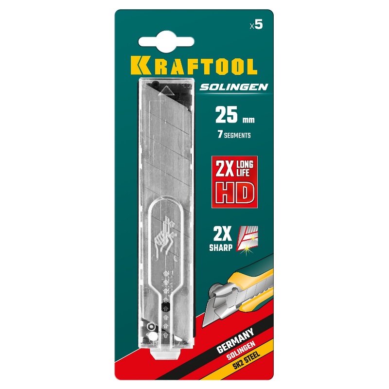 Лезвие сегментированное Kraftool PRO 09607-25-S5 7 сегментов 25 мм 5 шт 392₽