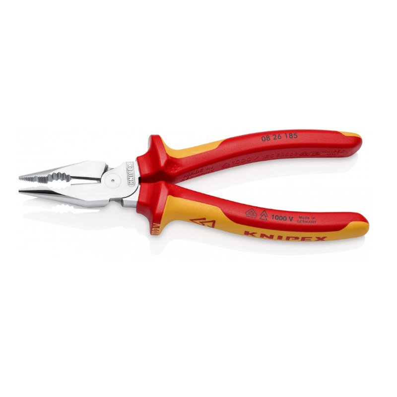 Плоскогубцы комбинированные остроконечные с удлинёнными губками Knipex KN-0826185, 185 мм, хром 2 в Твери