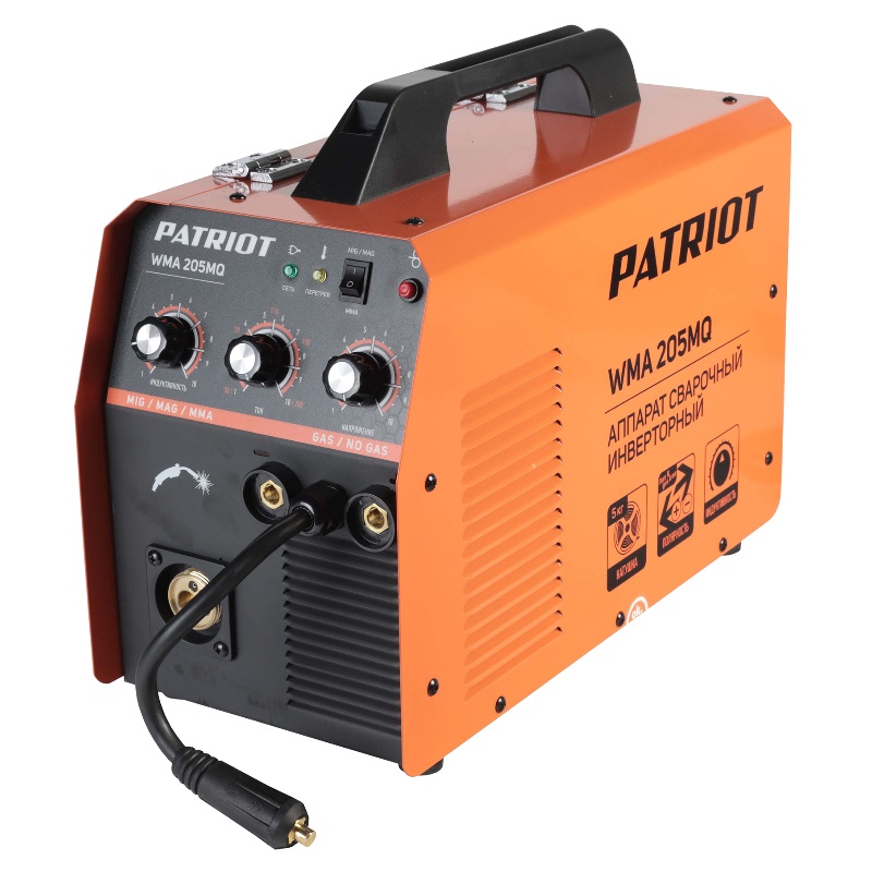 Полуавтомат сварочный инверторный Patriot WMA 205MQ 605302155, MIG/MAG/MMA в Коврове