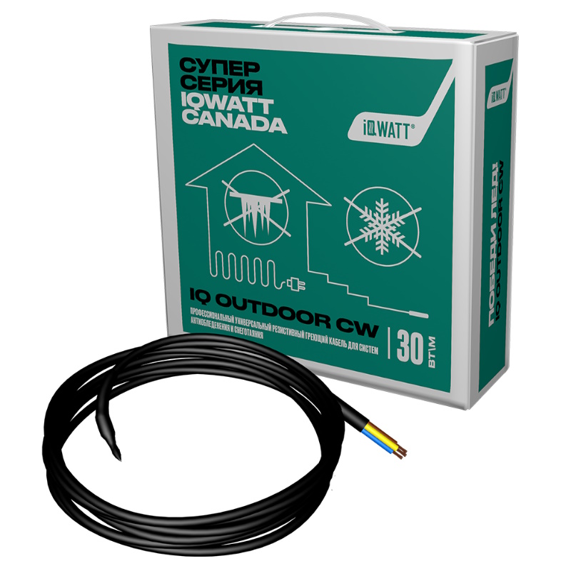 Греющий кабель для систем антиобледенения и снеготаяния Iqwatt IQ OUTDOOR CW 00913, 80m в Туле