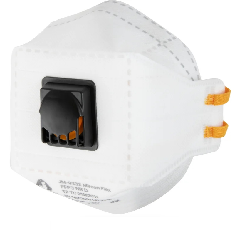 Респиратор Jeta Safety JM-9332, одноразовый Mircon Flex с клапаном FFP3 NR D трехпанельный в Муроме