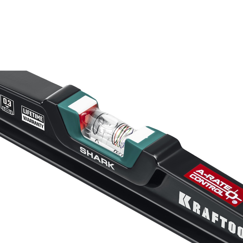 Уровень литой с инновационным зеркальным глазком Kraftool Shark A-RATE CONTROL 34920-60, 600мм  в Кинешме