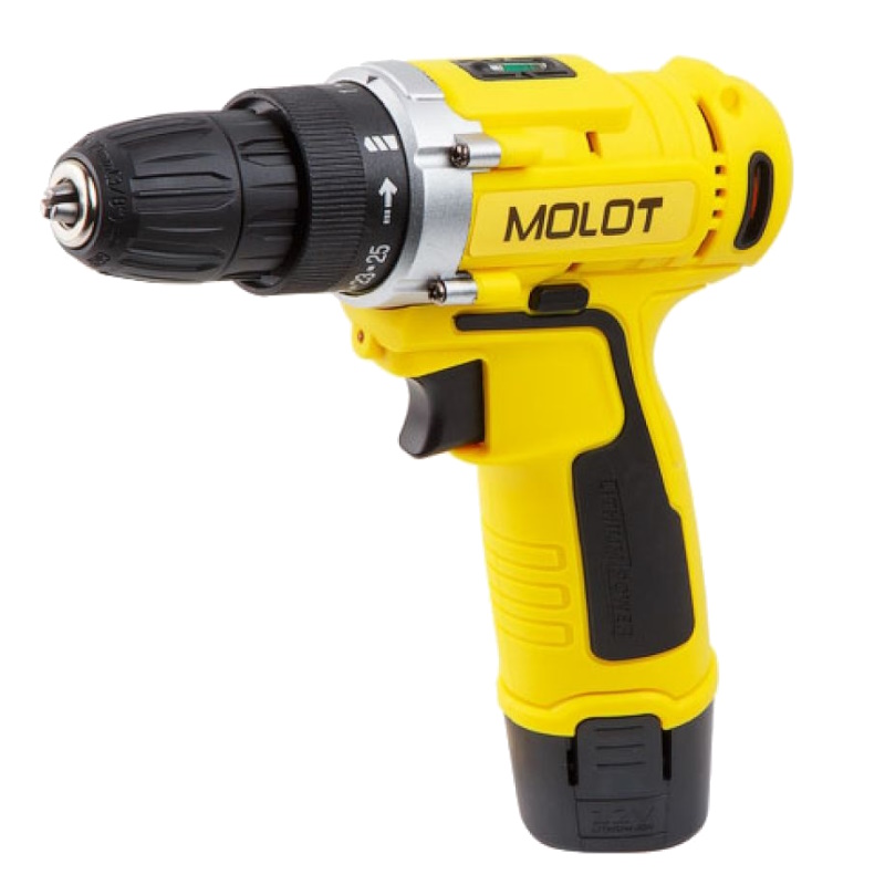 Аккумуляторная дрель-шуруповерт Molot MBD 1213-1 Li MBD12131Li0029, в коробке в Костроме