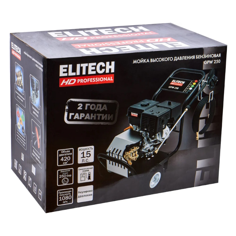 Мойка высокого давления Elitech HD GPW 250 206092, 250 бар, 11 кВт, 15 л.с. в Муроме