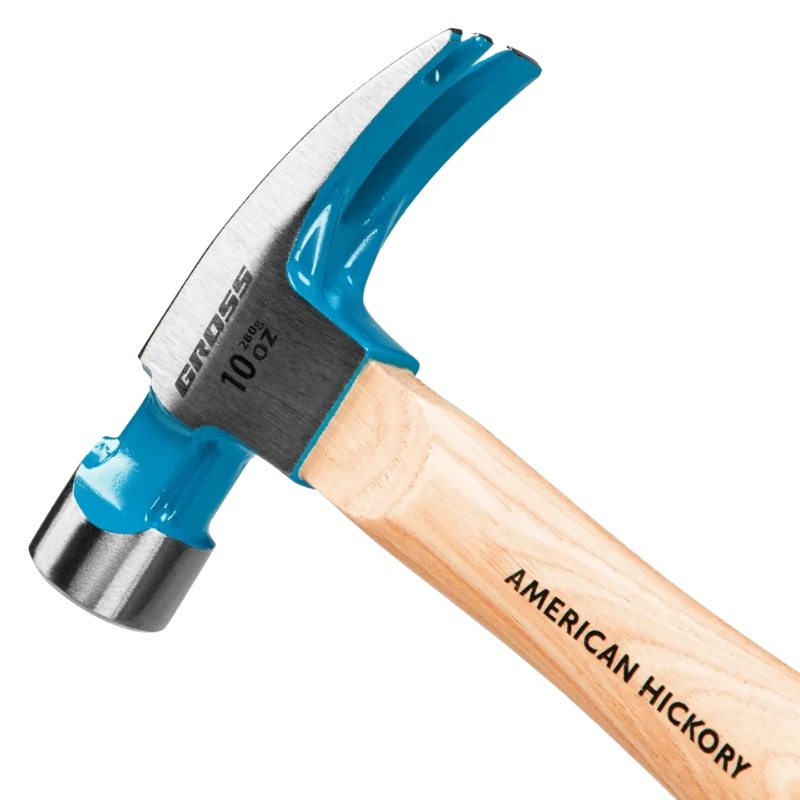 Молоток-гвоздодер Gross American Hickory 10417, угол 75, магнит
