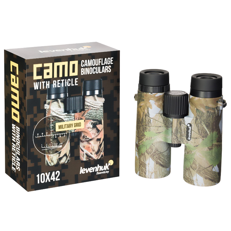 Бинокль камуфляжный Levenhuk Camo 81929, 10x42, с сеткой в Муроме