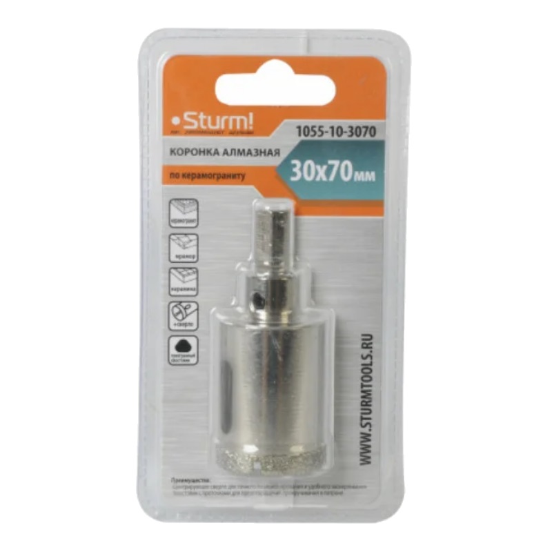 Коронка алмазная Sturm 1055-10-3070 459₽