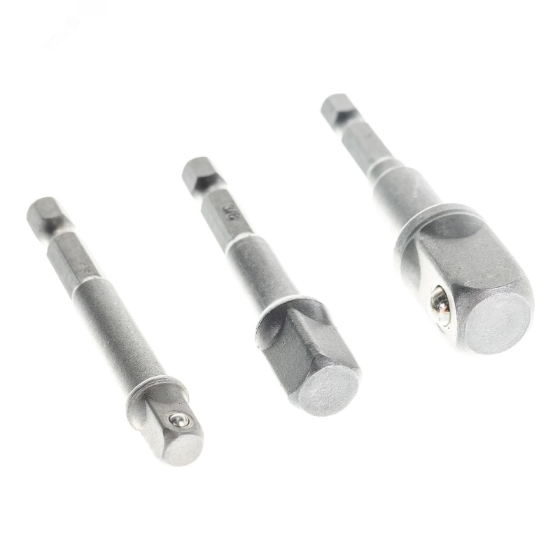 Набор адаптеров под головки с хвостовика U-типа под биты Fit 57953 3 шт CrV сталь 532₽