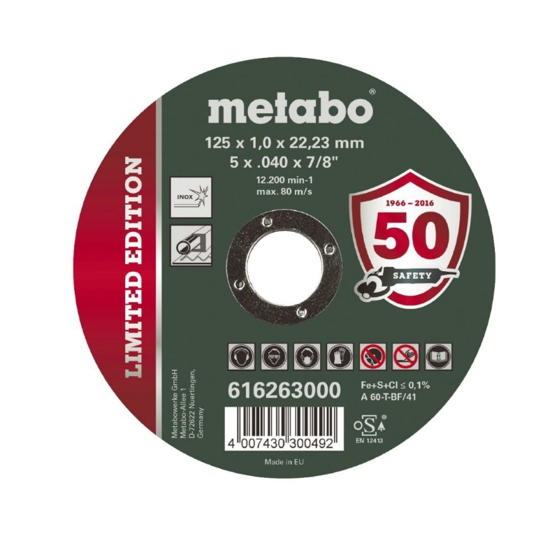 Отрезной круг Metabo Limited Edition 616263000 (125x22x1 мм)