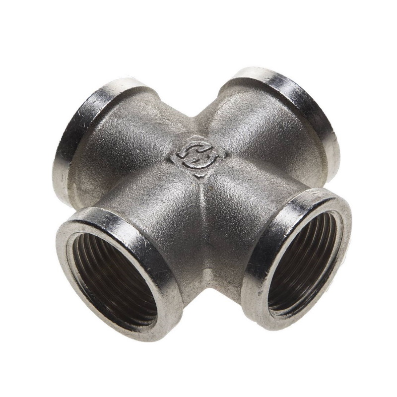 Крестовина General Fittings 51048-3/4 никелированная латунь, г/г/г/г, 3/4"  в Кинешме