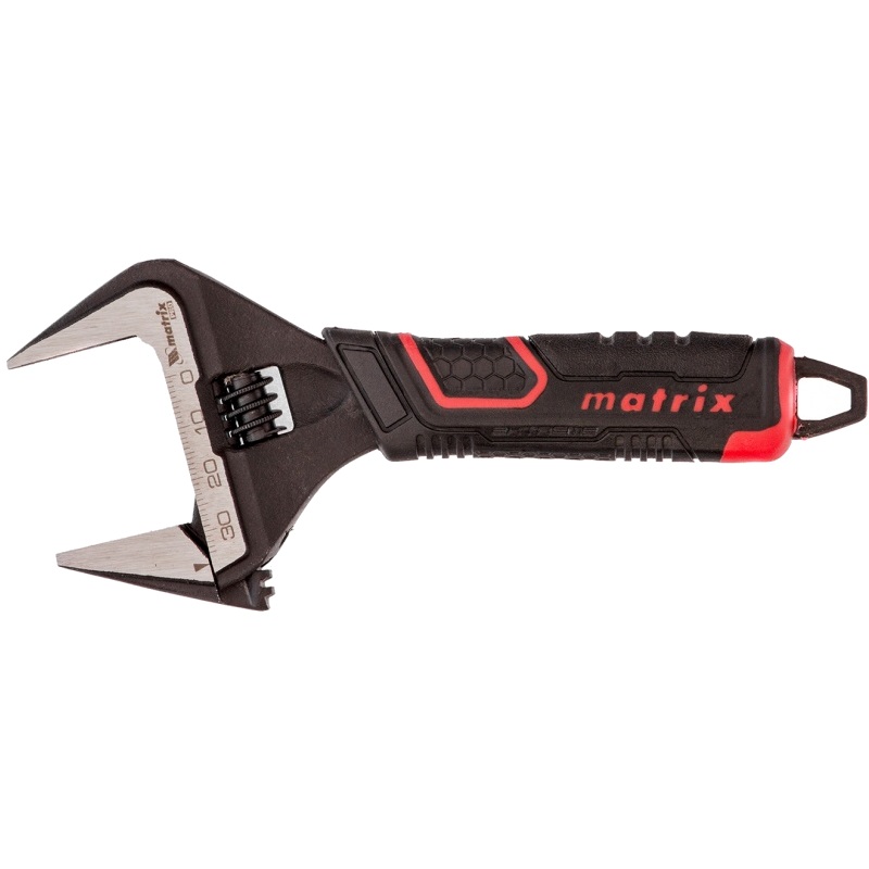 Ключ разводной Matrix PRO 15576, тонкие губки, фосфатированный, двухкомпонентная рукоятка, 150 мм